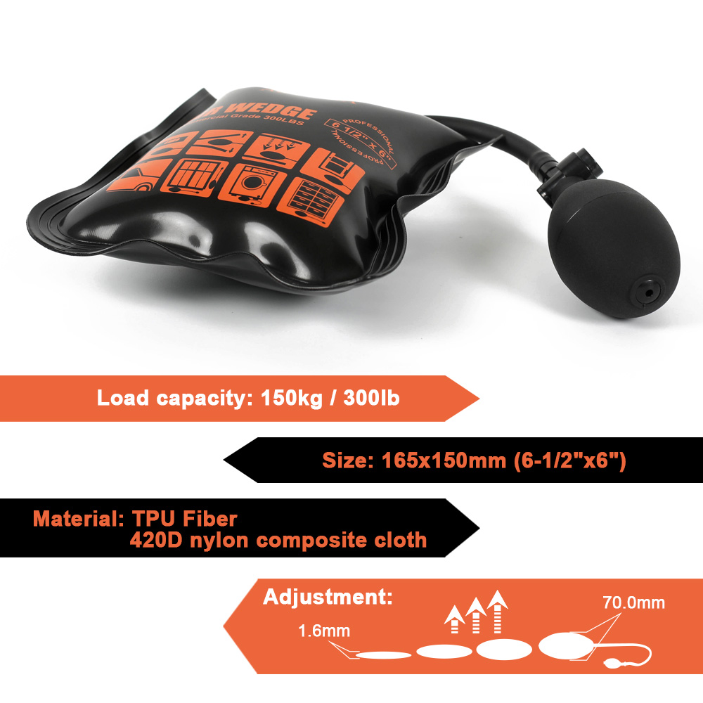 Air Wedge Bag,3piece Strong Commercial Grade Air Bag Pump
