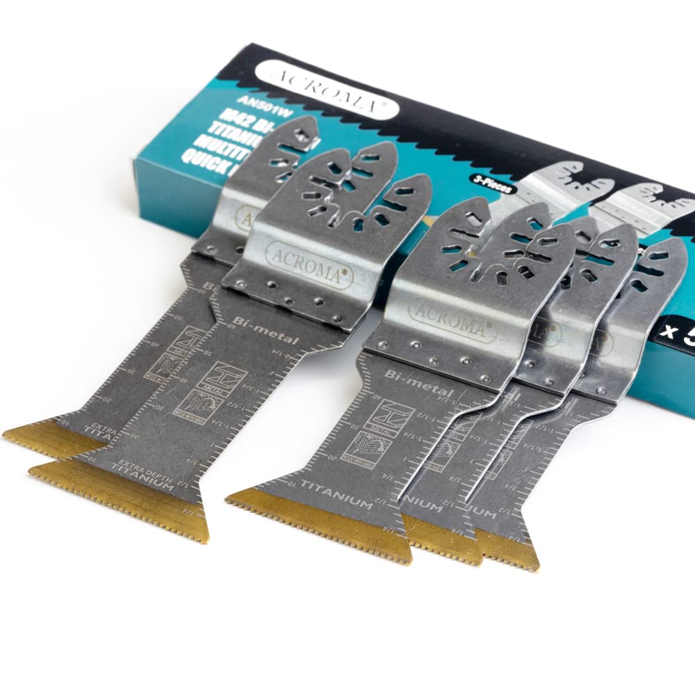 Acroma 5-Piece Universal Oscillating Multitool Blade Set, Titanium